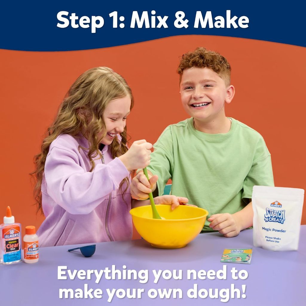 Elmer’s Stretch ‘N Create Dough Kit 9 Count – DIY Stretchy Dough Craft Set for Kids Arts & Crafts