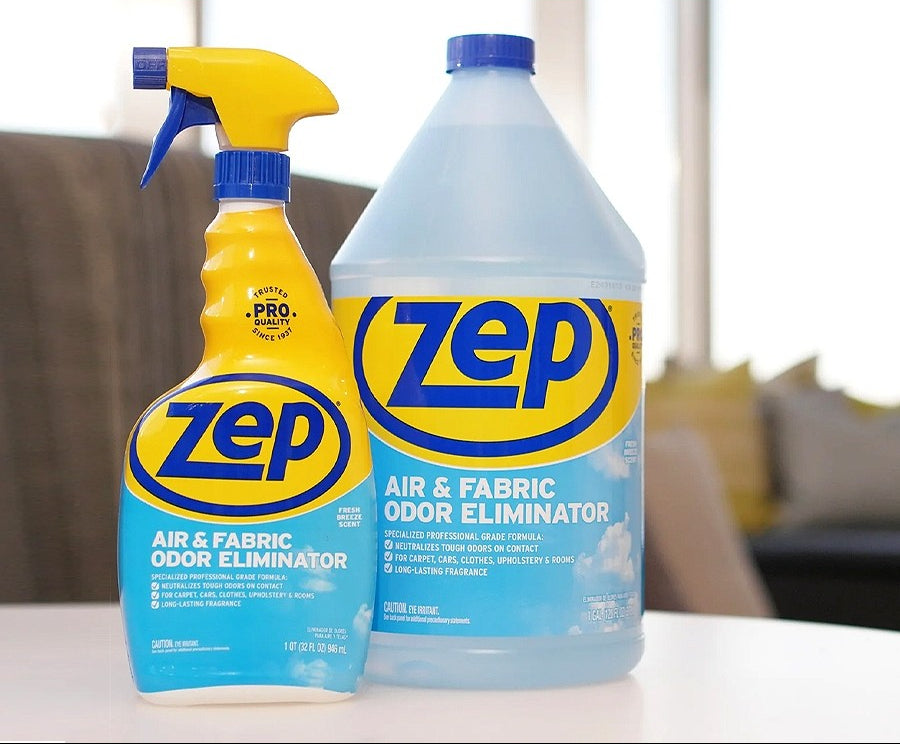 Zep Air & Fabric Odor Eliminator Spray 32/128oz Trash Odor & Fabric Freshener