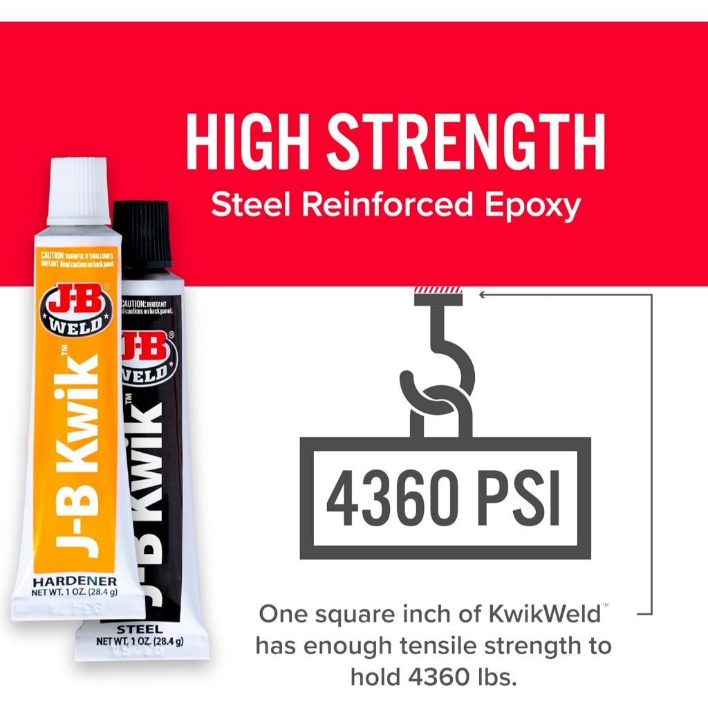 J-B Weld KwikWeld Quick Setting Steel Reinforced Epoxy Adhesive 2oz 8276