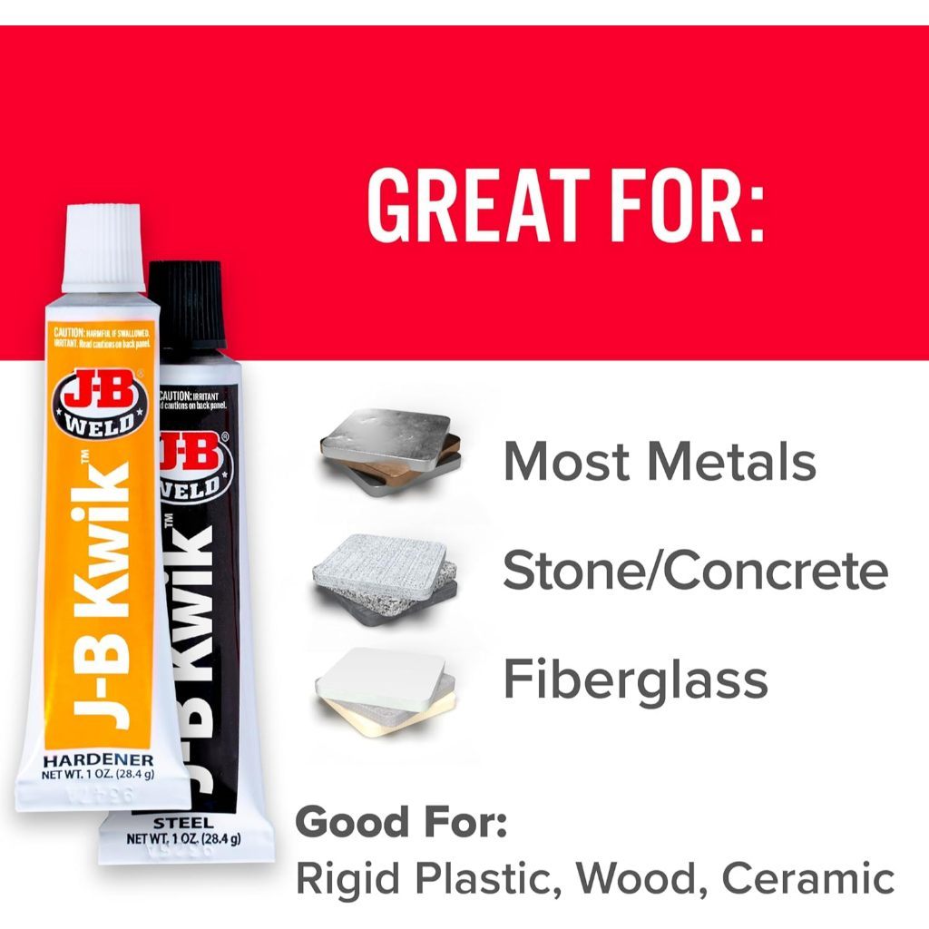 J-B Weld KwikWeld Quick Setting Steel Reinforced Epoxy Adhesive 2oz 8276