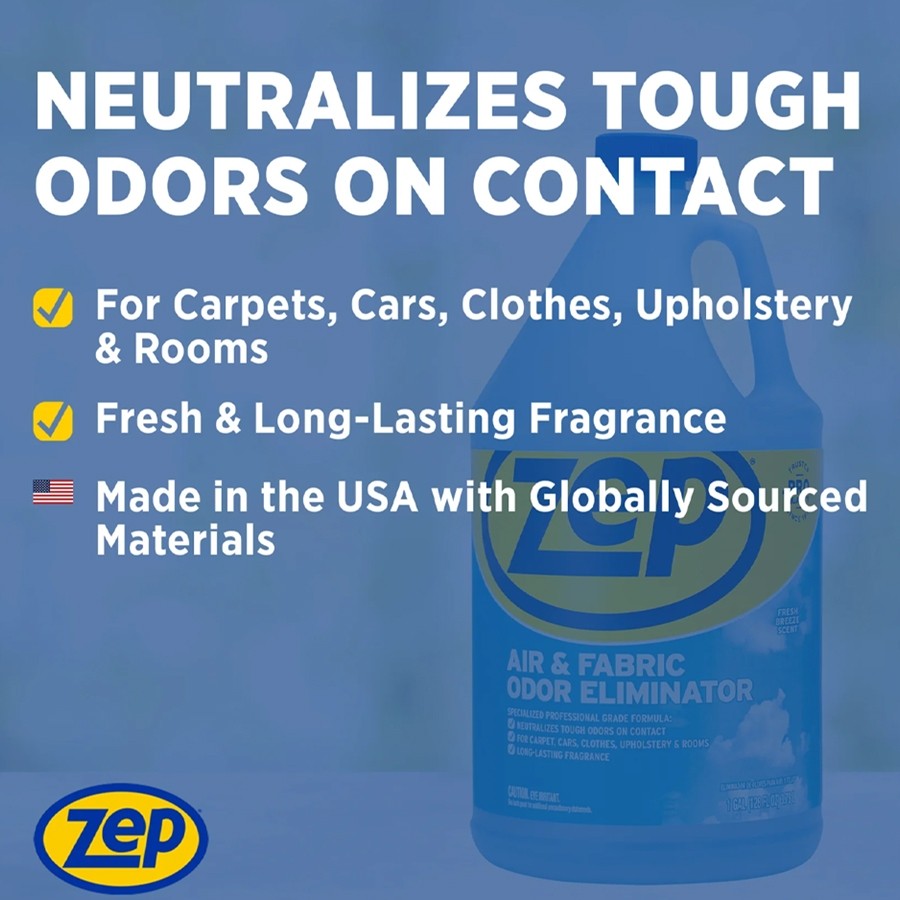 Zep Air & Fabric Odor Eliminator Spray 32/128oz Trash Odor & Fabric Freshener