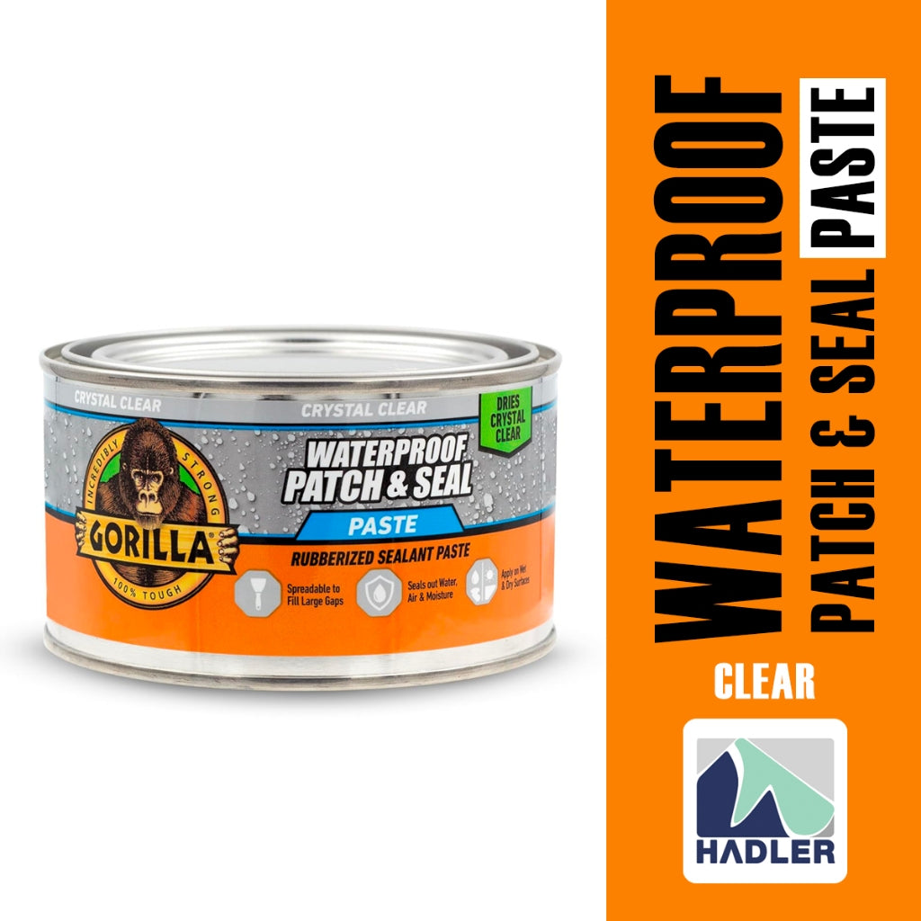Gorilla Waterproof Patch & Seal Rubberized Paste – Clear (362g)
