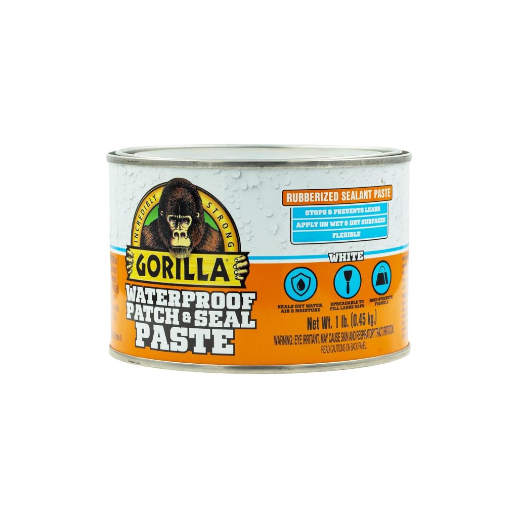 Gorilla Waterproof Patch & Seal Rubberized Paste – White (450g)