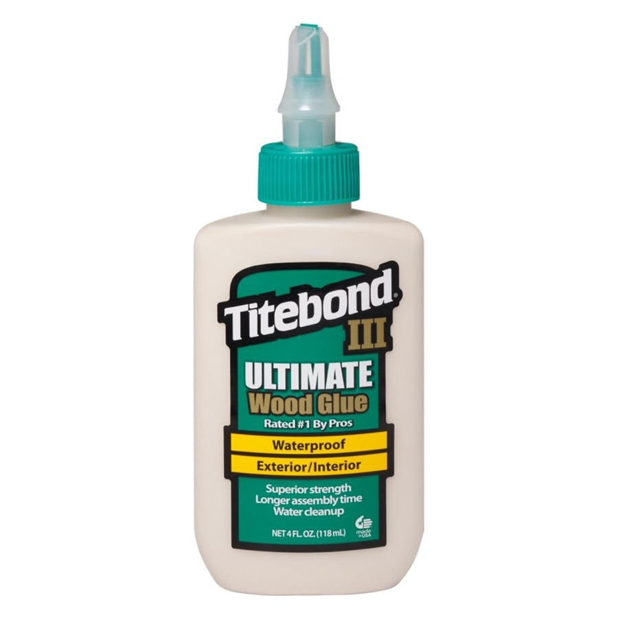 Titebond III Ultimate Wood Glue [118ml] – Waterproof, Strong Bond, Food-Safe