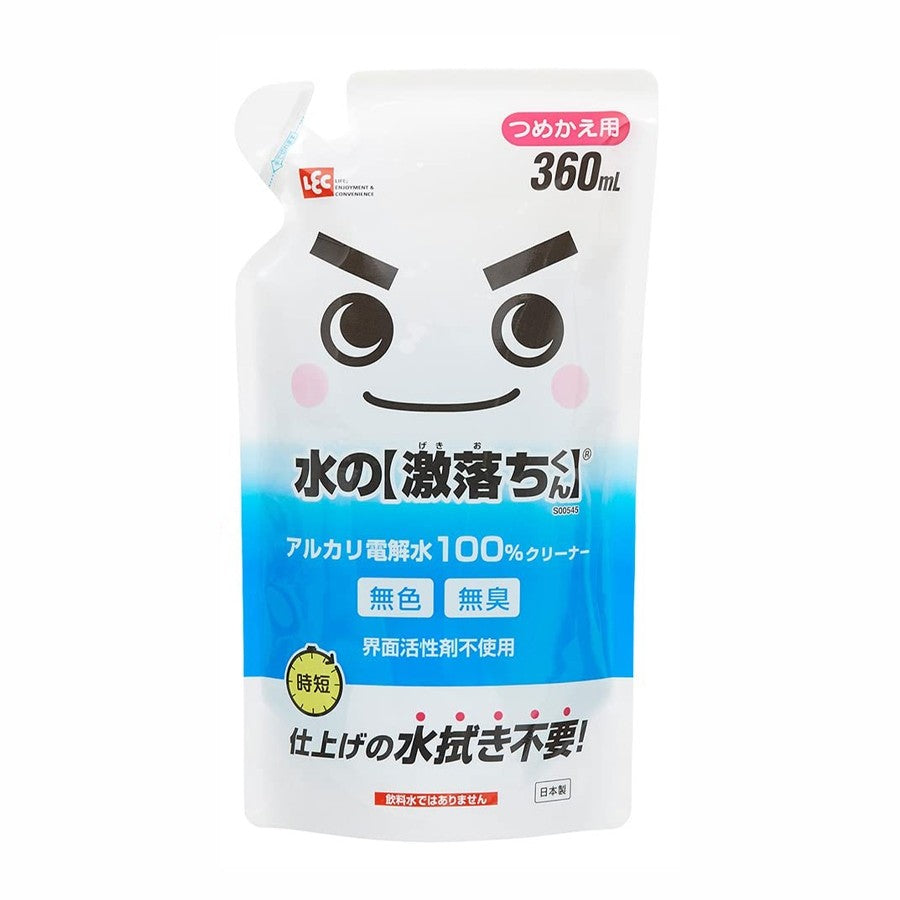 LEC Mizu Gekiochi-kun Alkaline Electrolyzed Water Cleaner | Multi-Surface Cleaner | 400ml, Refills