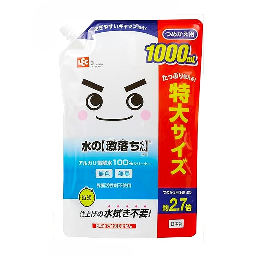 LEC Mizu Gekiochi-kun Alkaline Electrolyzed Water Cleaner | Multi-Surface Cleaner | 400ml, Refills