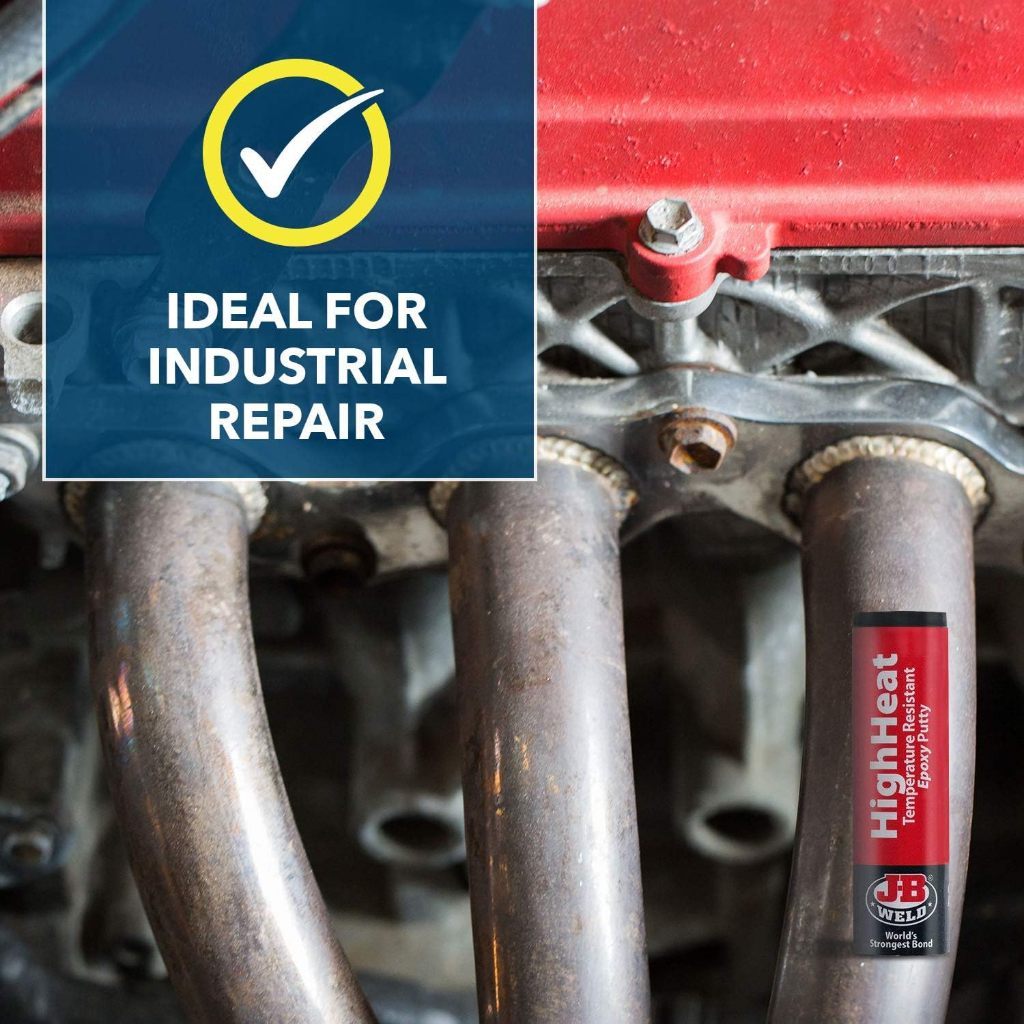J-B Weld HighHeat Epoxy Putty Stick 2oz | Heat Resistant Metal Repair up to 500°F (260°C)
