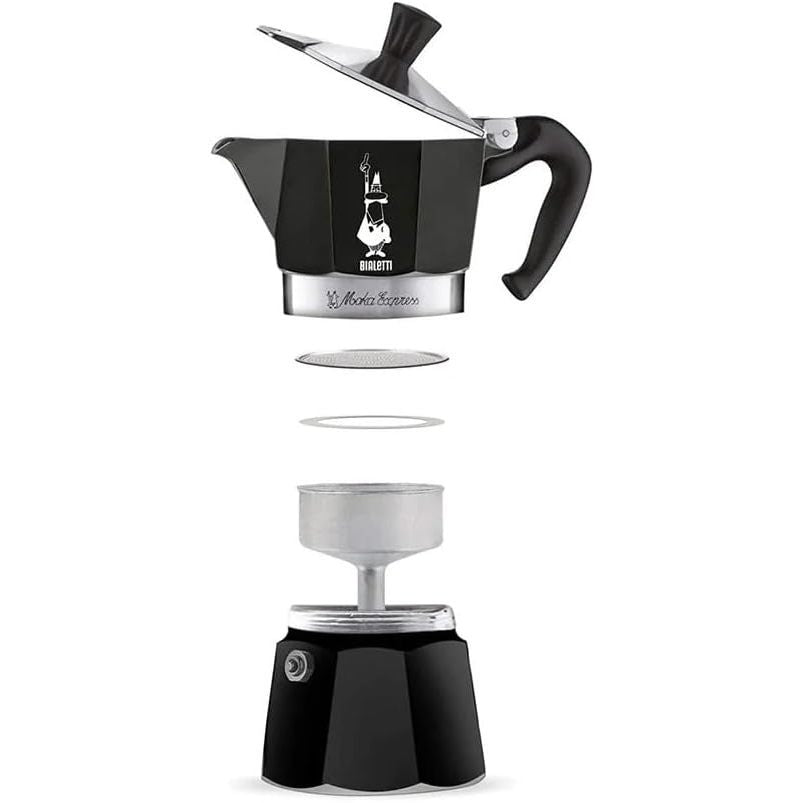 Bialetti Moka Express Black Espresso Maker 3 Cups