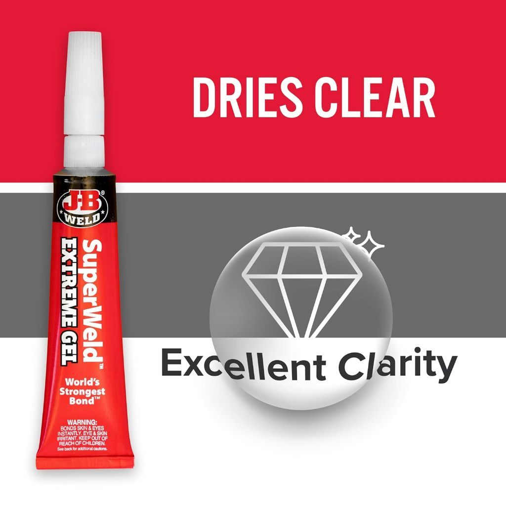 J-B Weld SuperWeld Extreme Super Glue 15g | High-Strength Instant Adhesive | No-Drip Formula