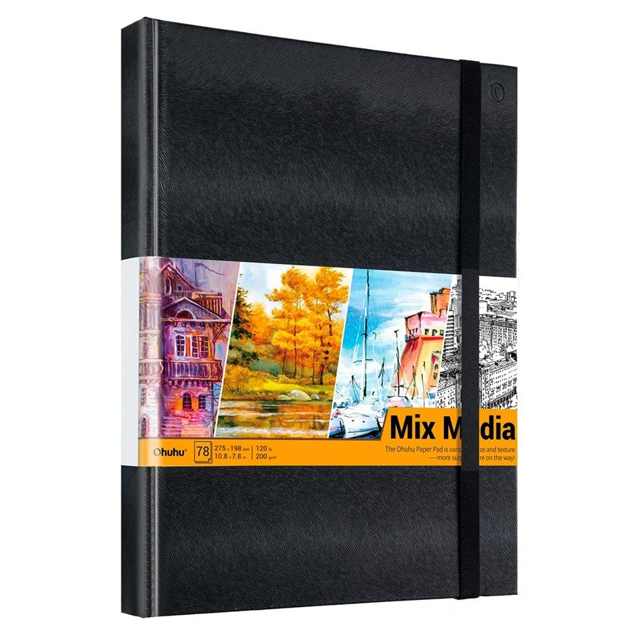 Ohuhu Mixed Media Art Sketchbook 120 LB/200 GSM Heavyweight 124 Pages
