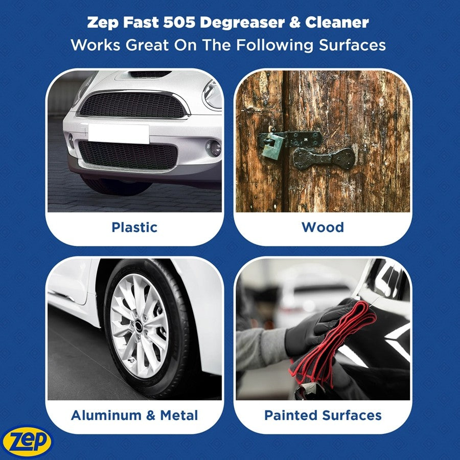 Zep Fast 505 Cleaner & Degreaser 32oz/946ml | Heavy Duty Grease, Oil & Dirt Remover