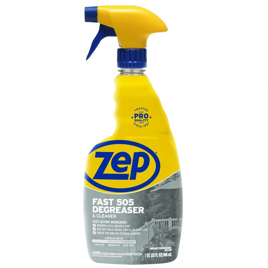 Zep Fast 505 Cleaner & Degreaser 32oz/946ml | Heavy Duty Grease, Oil & Dirt Remover