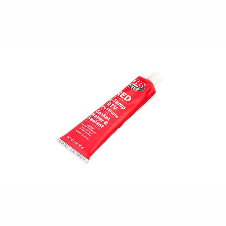 J-B Weld Hi-Temp Red RTV Silicone Gasket Maker & Sealant 3oz | Waterproof Automotive Sealant