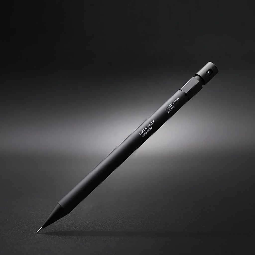 Laconic Solid Write Mechanical Pencil 0.5mm SW-01 – Metal Body, Rubber Grip, Minimalist Design