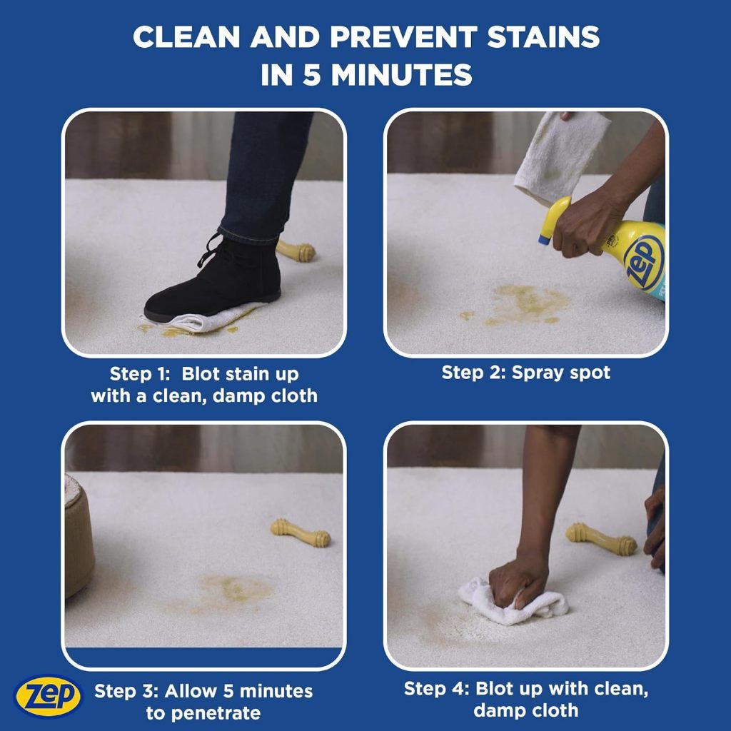 Zep Home Pro Foaming Pet Stain & Odour Eliminator [709ml] – Oxy-Powered Carpet & Upholstery Cleaner