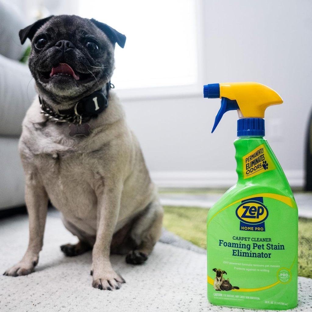 Zep Home Pro Foaming Pet Stain & Odour Eliminator [709ml] – Oxy-Powered Carpet & Upholstery Cleaner