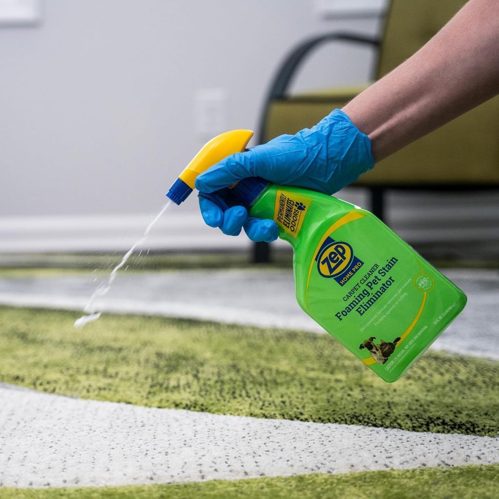 Zep Home Pro Foaming Pet Stain & Odour Eliminator [709ml] – Oxy-Powered Carpet & Upholstery Cleaner