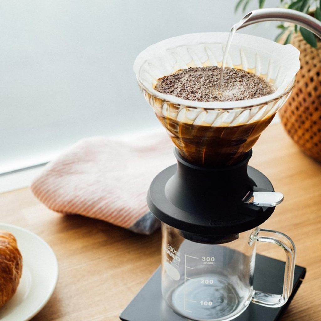 HARIO V60 Transparent Immersion Dripper Switch Set Size 02 [200ml] – With Server & Filters