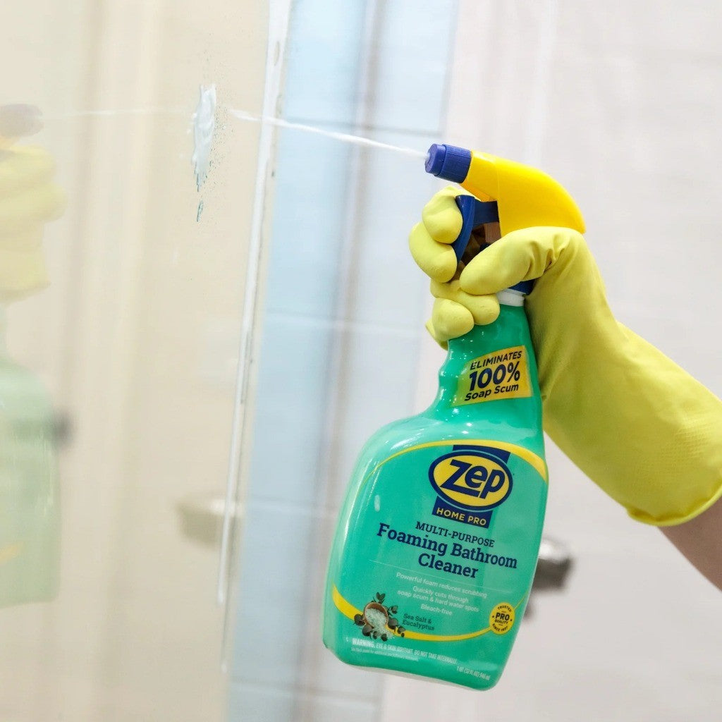 Zep Home Pro Foaming Bathroom Cleaner [946ml] – Multi-Purpose Shower, Tile & Glass Cleaner