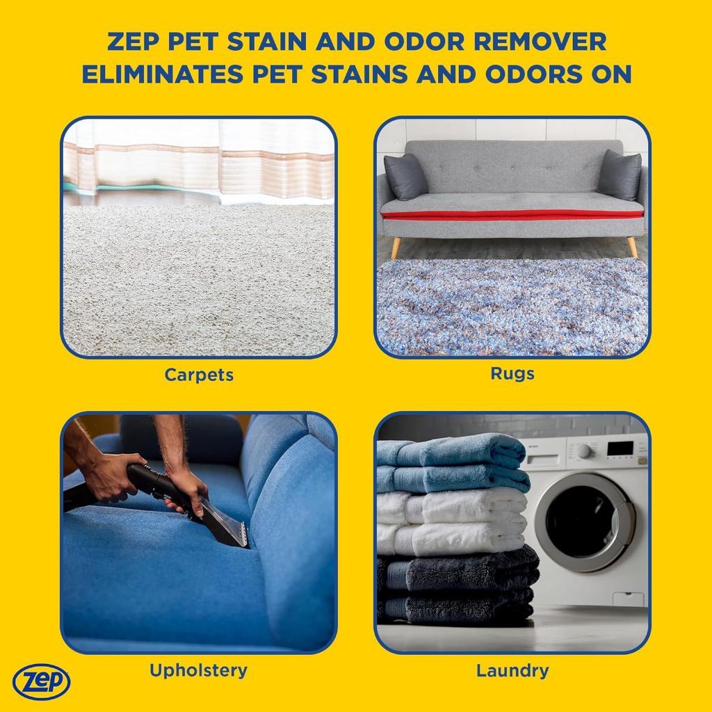 Zep Home Pro Foaming Pet Stain & Odour Eliminator [709ml] – Oxy-Powered Carpet & Upholstery Cleaner