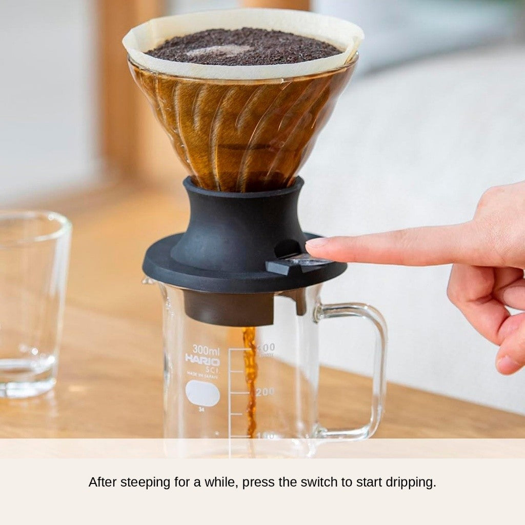 HARIO V60 Transparent Immersion Dripper Switch Set Size 02 [200ml] – With Server & Filters