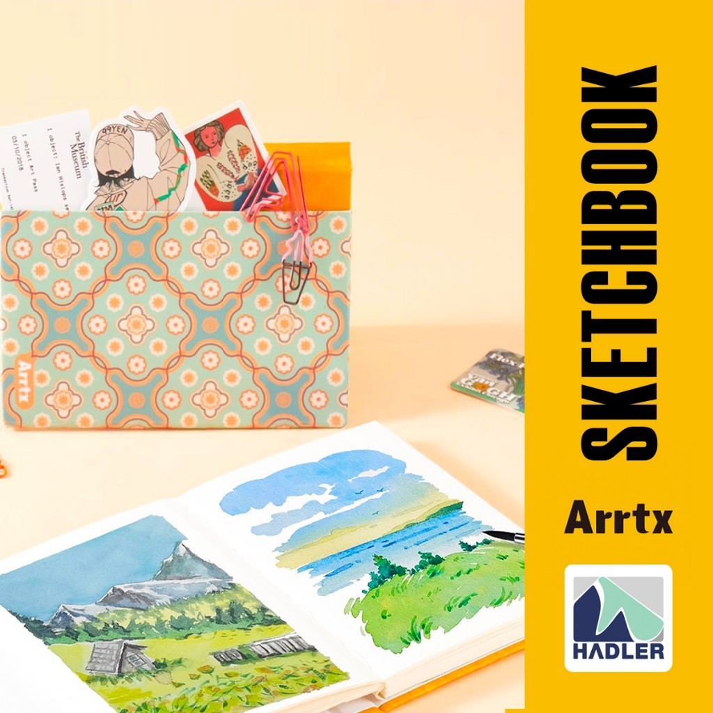 Arrtx Watercolor Hardcover Sketchbook 100% Cotton 300gsm Hot Press [136 x 98mm]