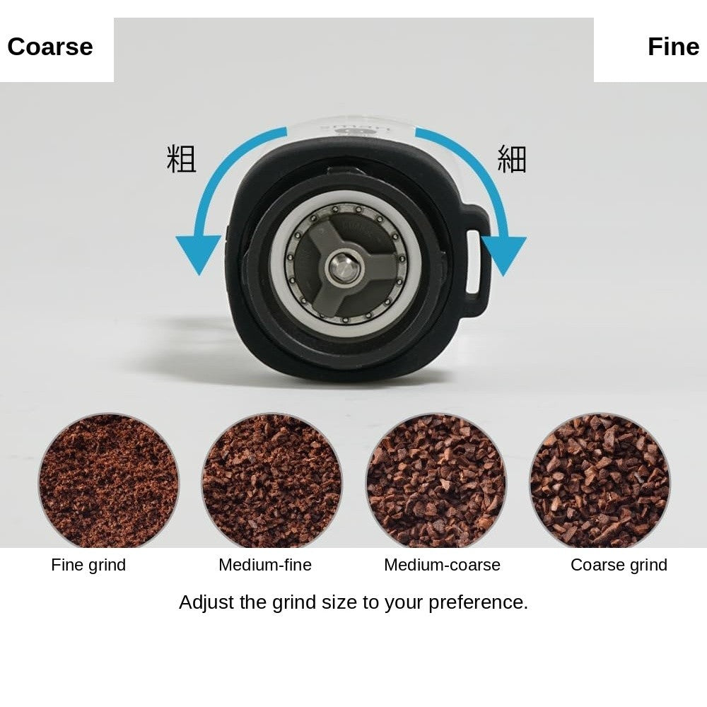 HARIO Smart G Ceramic Transparent Coffee Grinder 24g [2 Cups]– Compact Manual Hand Grinder