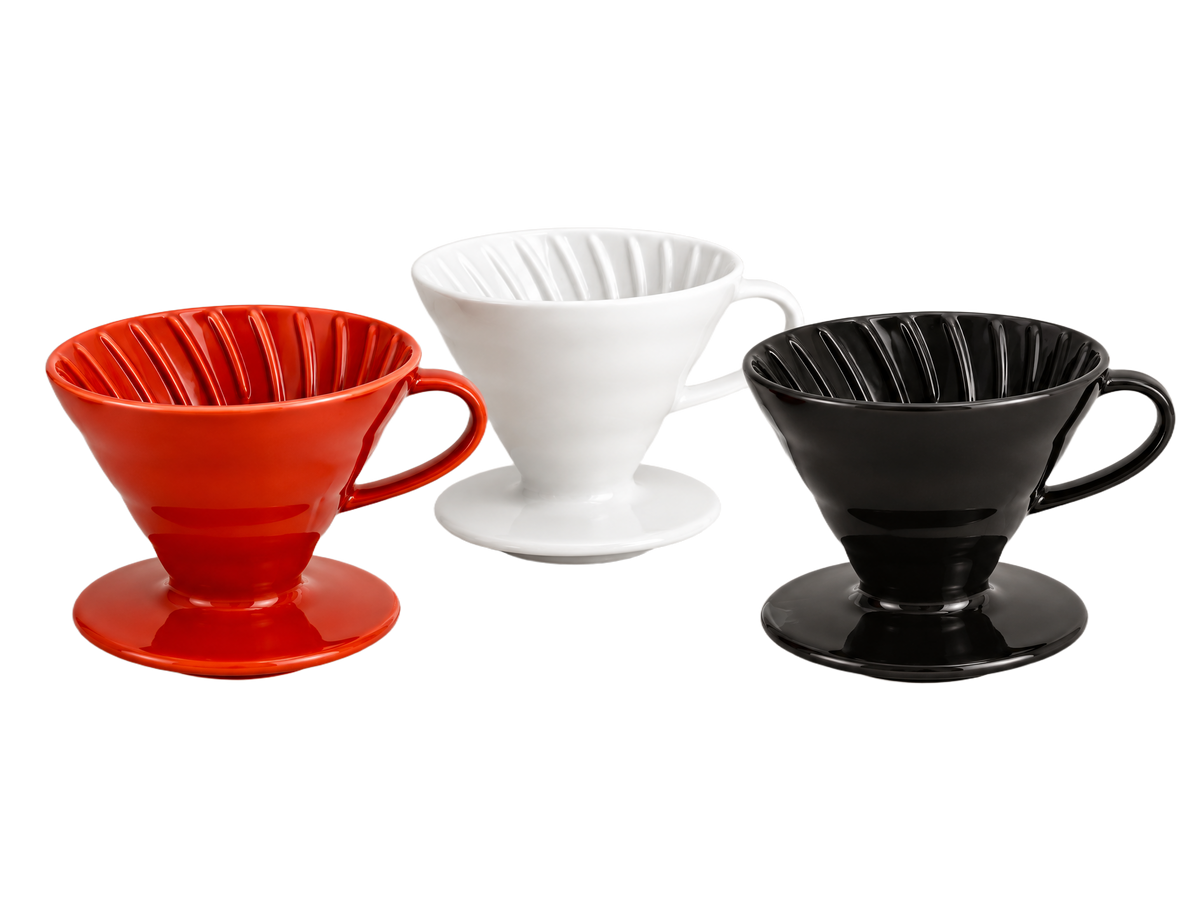 Hario V60 陶瓷咖啡滴头 红/白/黑 尺寸 01|02 