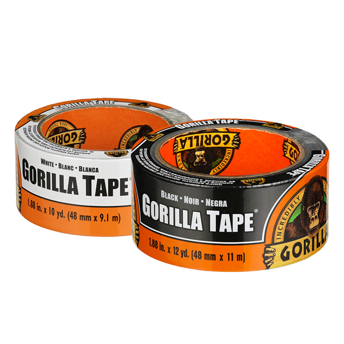 Gorilla Duct Tape [4.8cm x 11m] [Black/White]